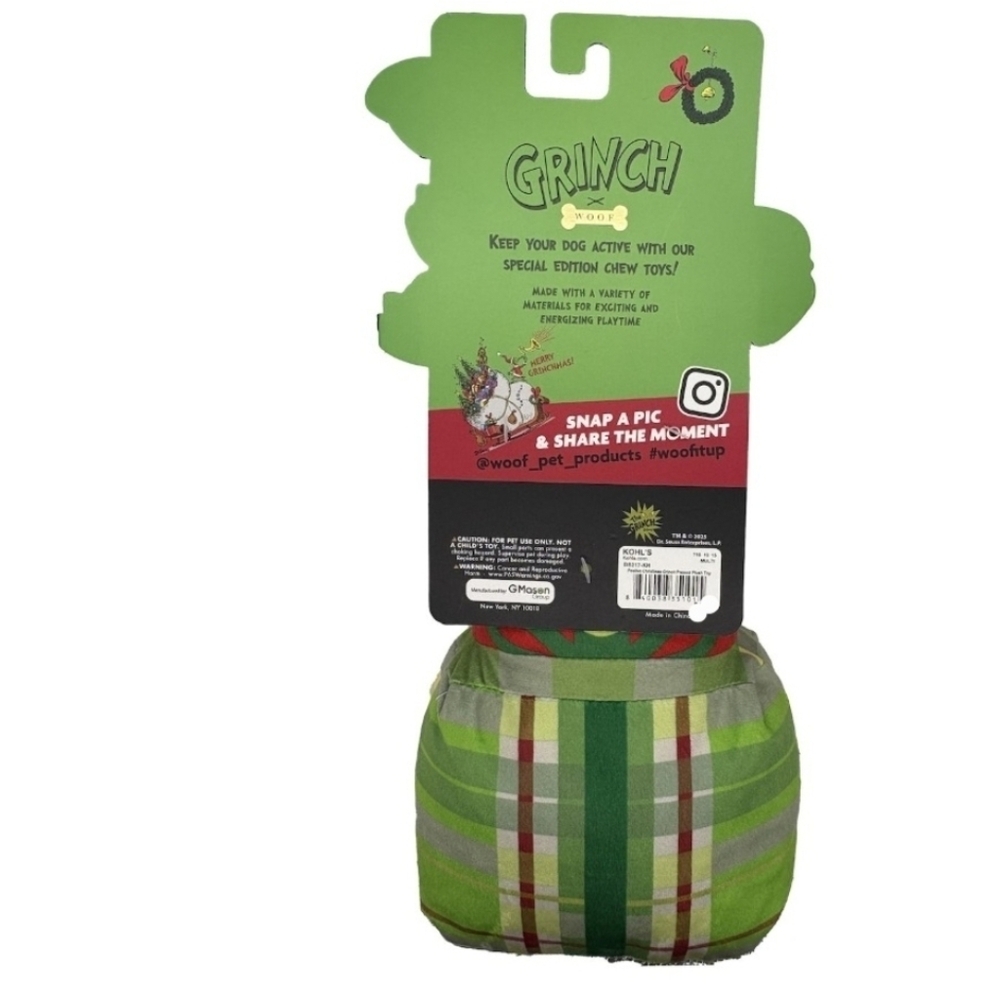 Grinch Max Gift Dog Toy Squeaker Crinkle Plush NWT - Picture 2 of 3